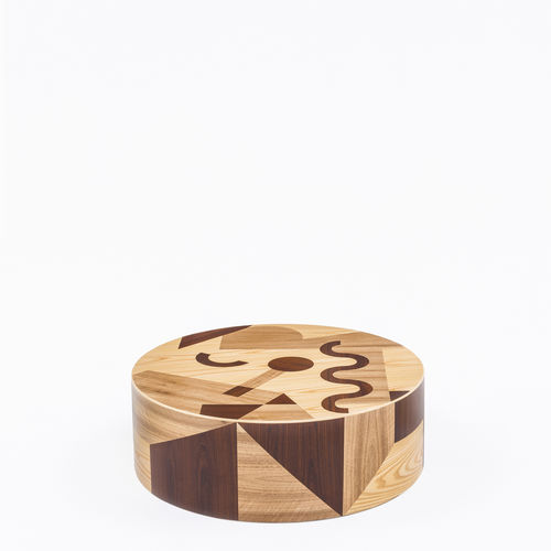 Tabouret design original - DO-RO-TA - Comforty - en noyer / en orme / par Alessandro Mendini