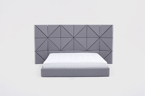 Lit double - FLOE - Comforty - contemporain / avec tête de lit tapissée / tapissé