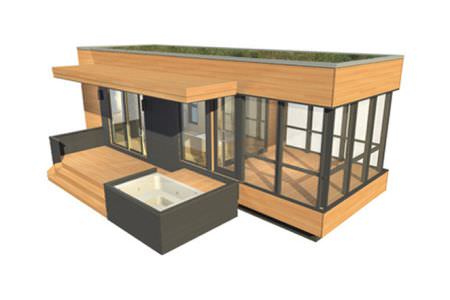 Micro-maison préfabriquée - SOLO 24 BUNKIE - Sustain design studio - contemporaine / en bois / de plain-pied