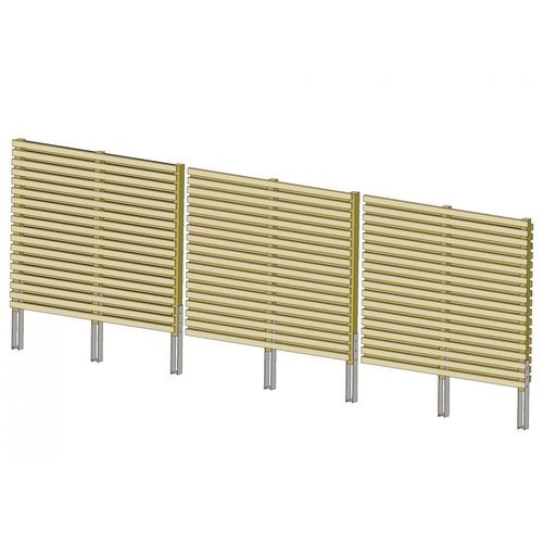 Brise-vue en panneau - HORIZONTAL 2.0 - Braun Wuerfele - en pin / en mélèze / de séparation