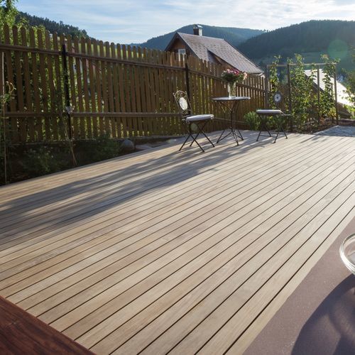 Lame de terrasse en ipé - 820 series - Braun Wuerfele - aspect bois / écolabel FSC / écolabel PEFC