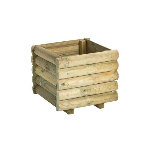 Jardinière en bois - POTSDAM - Braun Wuerfele - rectangulaire / carrée / sur mesure