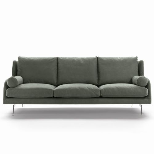 Canapé contemporain - LARSEEN - marac srl - en tissu / en cuir / avec revêtement amovible