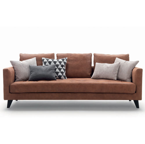 Canapé compact - WILLY SLIM - marac srl - contemporain / en tissu / en cuir