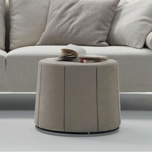 Pouf contemporain - DODO - marac srl - en tissu / en cuir / en métal poli