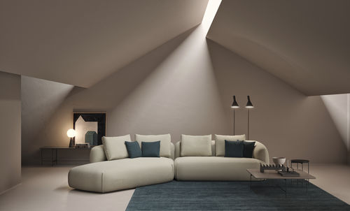 Canapé modulable - ALAND - marac srl - contemporain / en tissu / en cuir
