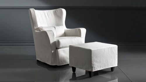Fauteuil contemporain - CAMY - marac srl - en tissu / avec repose-pieds / avec revêtement amovible