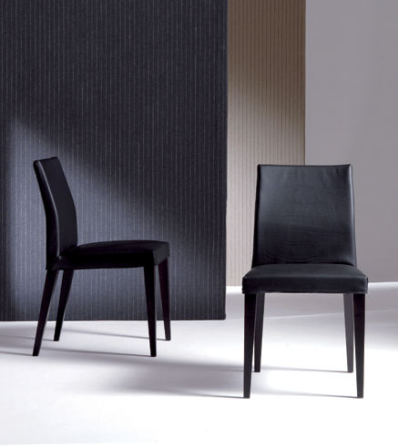 Chaise contemporaine - PLANO - marac srl - d'intérieur / en bois / en cuir