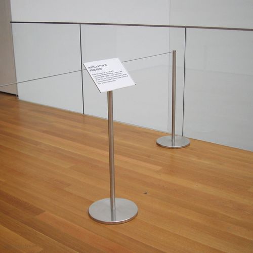 Panneau d'affichage d'intérieur - Q  - Absolute Museum & Gallery Products Ltd - mobile / en inox