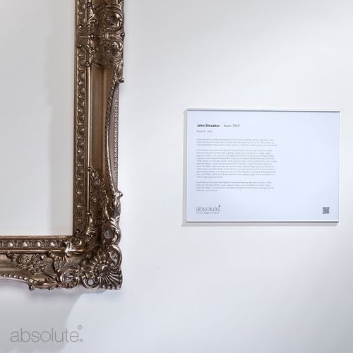Panneau d'affichage sur plan - Label Holder - Absolute Museum & Gallery Products Ltd - mural / d'intérieur / en aluminium