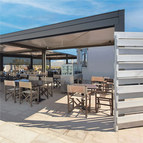 Gazebo en aluminium - QZEBO - Giulio Barbieri S.r.l. - en PVC / toit en toile / en aluminium