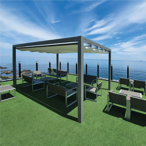 Pergola autoportée - ONDA - Giulio Barbieri S.r.l. - adossée / en aluminium / en PVC