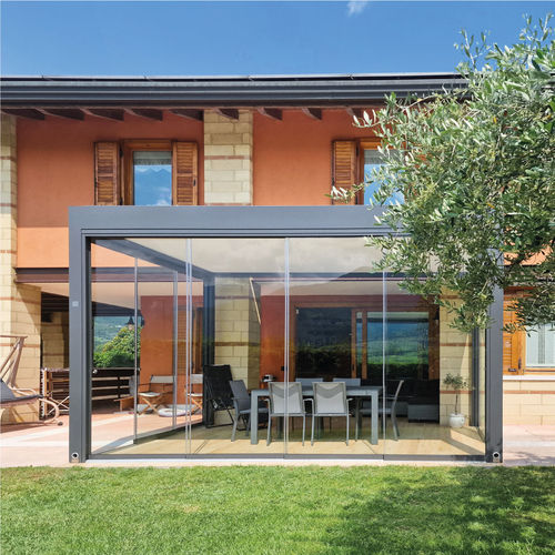 Pergola autoportée - ECLETTICA - Giulio Barbieri S.r.l. - adossée / en aluminium / en aluminium extrudé