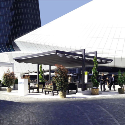 Pergola autoportée - ALBATRO - Giulio Barbieri S.r.l. - adossée / en aluminium / en PVC