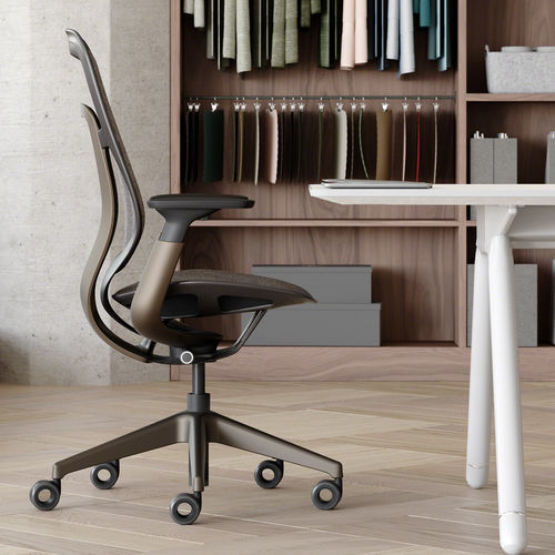 Chaise de travail en plastique - KARMAN® - Steelcase - en textile / en mousse de polyuréthane / en aluminium poli