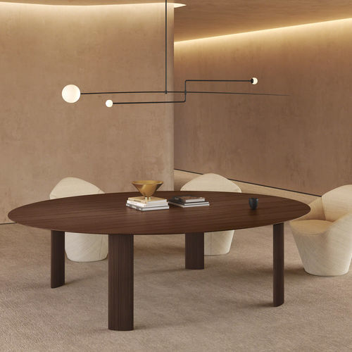 Table de conférence design minimaliste - FUSTE - Steelcase - en frêne / en chêne / avec piètement en chêne