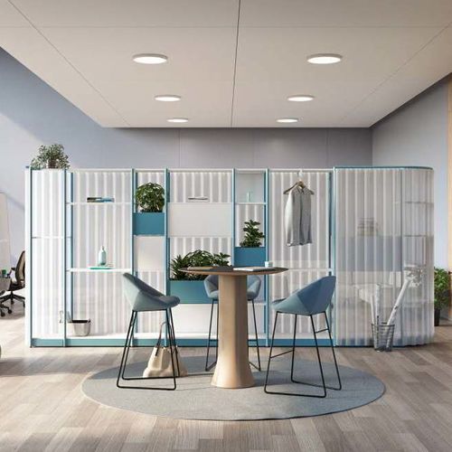 Séparateur de bureau auto-portant - FLEX ACTIVE - Steelcase EMEA - en tissu / en verre / stratifié