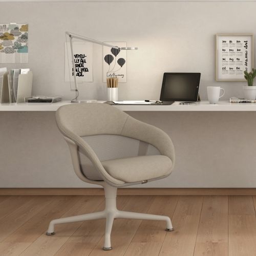 Fauteuil visiteur contemporain - SW_1 - Steelcase - en tissu / en fonte d'aluminium / tapissé
