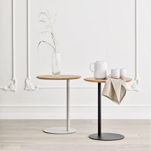 Table d'appoint contemporaine - PILLAR - Steelcase - bois / avec piètement en métal / ovale