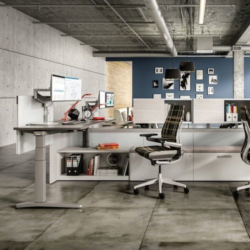 Support pour écran de bureau - CF  - Steelcase - double / modulaire / triple