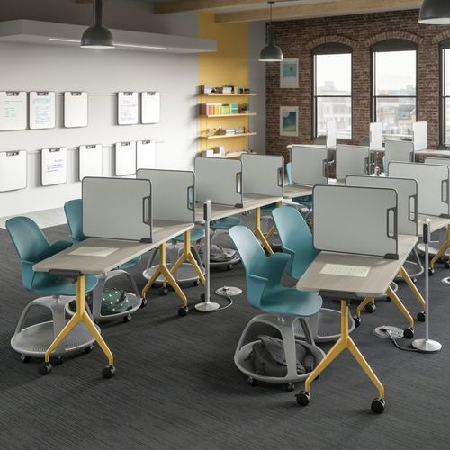 Table d'enseignement moderne - VERB - Steelcase - en plastique / en métal / agglomérée