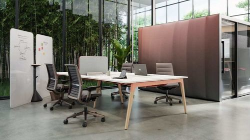 Système de bureau pour open space - LARES - Steelcase EMEA - sur pied / multiplace / contemporain