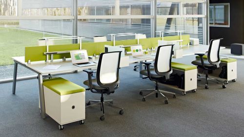 Banc contemporain - FUSION  - Steelcase EMEA - en placage de bois / avec rangement / avec éclairage à LED intégré