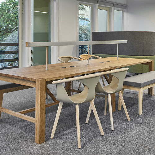 Table contemporaine - LIBRARY - Steelcase EMEA - bois / en chêne / avec piètement en chêne