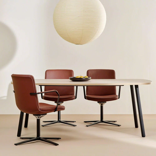 Table de conférence contemporaine - TESSEL - Steelcase EMEA - en stratifié / avec piètement en métal / rectangulaire
