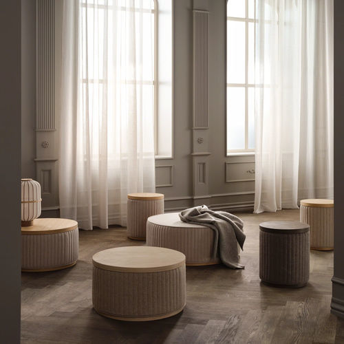 Pouf contemporain - RIGATO - Steelcase EMEA - en bois / en chêne naturel / en tissu