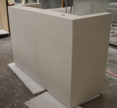 Banque d'accueil en pierre naturelle - TRADITIONAL STONE : CAPRI STONE - BROCATELLE