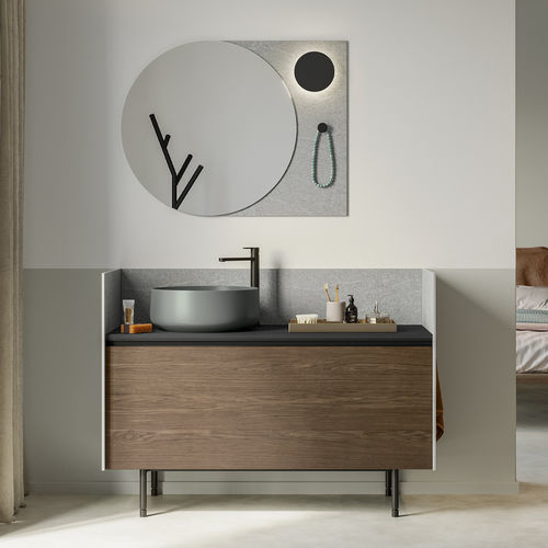 Meuble vasque à poser - DEEP - Birex - suspendu / en céramique / en chêne
