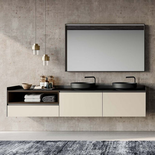Meuble vasque à poser - GOLA UP - Birex - suspendu / en céramique / en chêne
