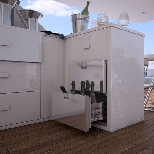 Réfrigérateur à tiroir - Frigonautica srl - pour bateau / encastrable / blanc