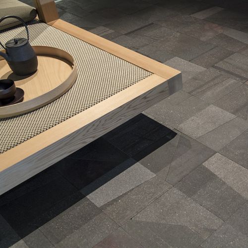 Carrelage de lave - ORIGAMI - Nero Sicilia - mat / d'intérieur / de sol