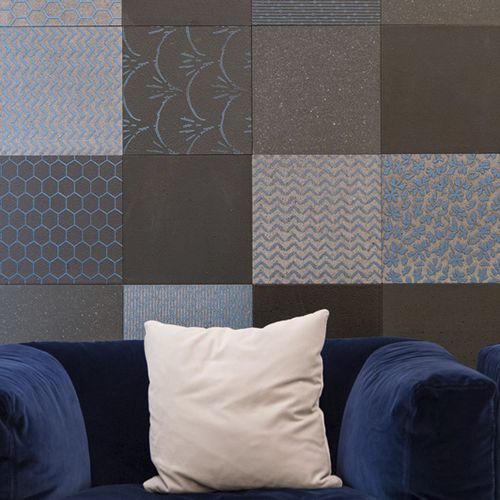 Carrelage de lave - ITESSUTI - Nero Sicilia - à relief / d'intérieur / mural