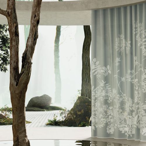 Tissu pour rideaux - AÎNÉ 05 - KENDIX - à fleurs / en viscose / lavable