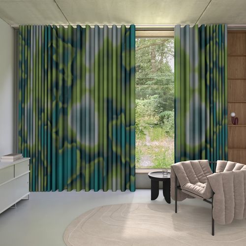 Tissu pour rideaux - FLUOR  - KENDIX - motif irisé / en polyester / en Trevira CS®