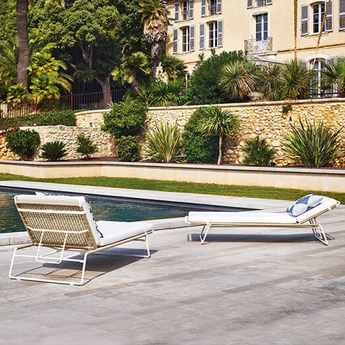 Bain de soleil contemporain - 300 111 SANDUR - OASIQ - en tissu / en acier inoxydable / en acier inox thermolaqué