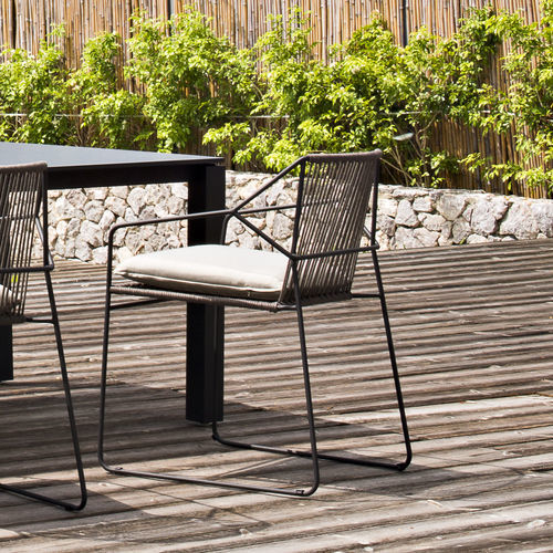 Chaise contemporaine - 300 101 SANDUR - OASIQ - d'extérieur / en tissu / en métal