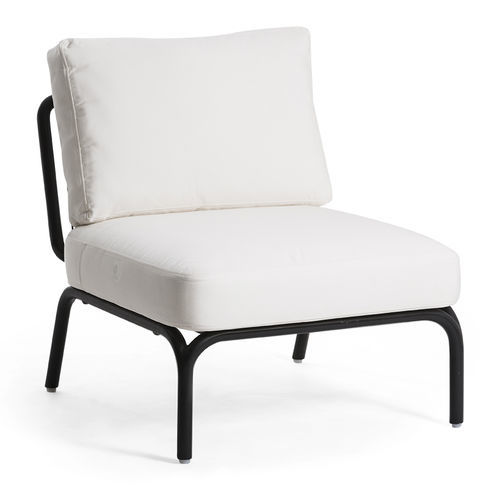 Chauffeuse contemporaine - 400 103 YLAND - OASIQ - en tissu / en aluminium / avec coussin amovible
