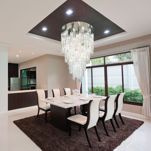 Lustre contemporain - ANDY - VGnewtrend - en acier inoxydable / en verre de Murano / professionnel