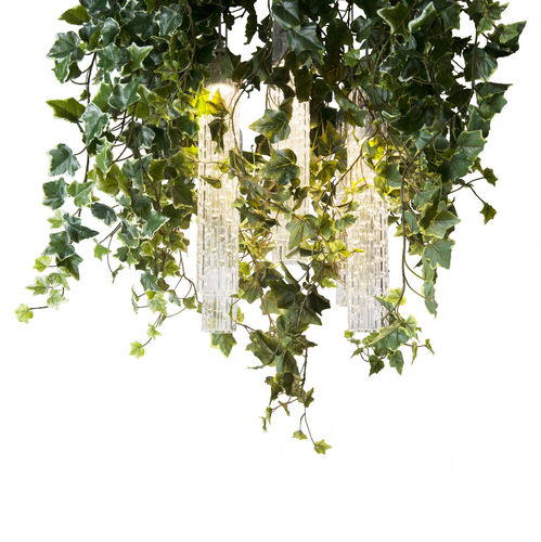Lustre design original - IVY - VGnewtrend - en acier peint / en verre de Murano / 6 ampoules