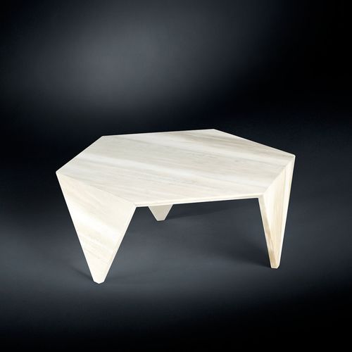 Table basse contemporaine - RUCHE MARMO - VGnewtrend - en marbre / avec piètement en pierre / hexagonale