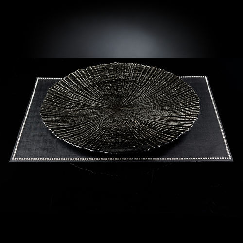 Assiette à dîner - NIGHT - VGnewtrend - de présentation / ronde / en verre