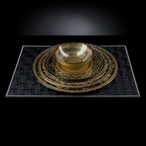 Assiette à dîner - CLASSIC - VGnewtrend - de présentation / ronde / en verre