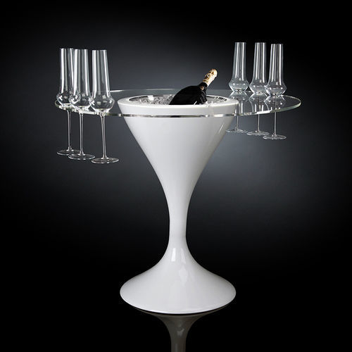 Table mange-debout contemporaine - COCKTAIL TIME RUSTY SMALL - VGnewtrend - en polyéthylène basse densité (PEBD) / en verre / avec piètement en polyéthylène
