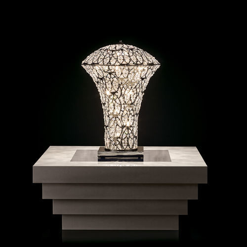 Lampe de table - ARABESQUE EXCLAMATION SMALL - VGnewtrend - en chrome / en maille d'acier inox / contemporaine