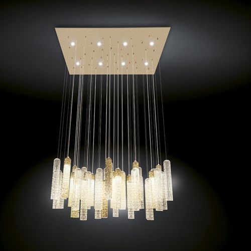 Lustre contemporain - NEW PIPE - VGnewtrend - en verre de Murano / professionnel / rectangulaire