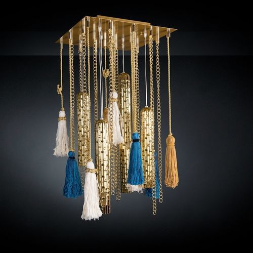 Lustre contemporain - ETICALIVING - VGnewtrend - en verre vénitien / en tissu / professionnel